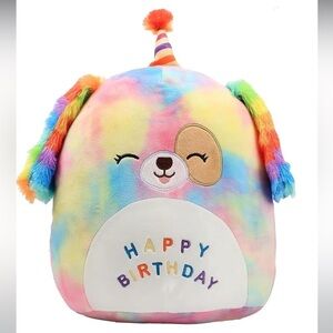 Plush Rainbow Happy Birthday Dog 14 inch